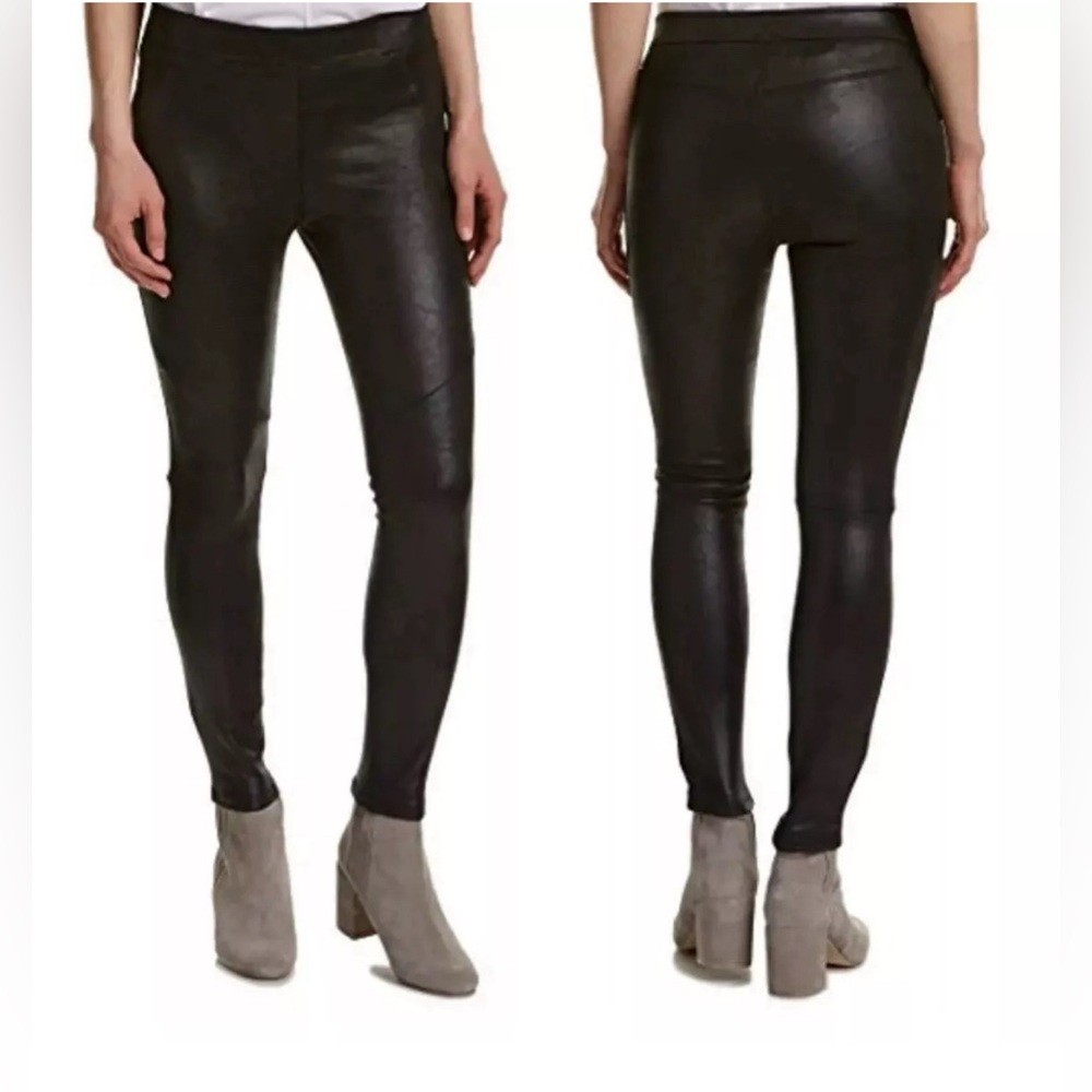 Free People Never Let Go Black Faux Leather Pants Women's 29 Pull On